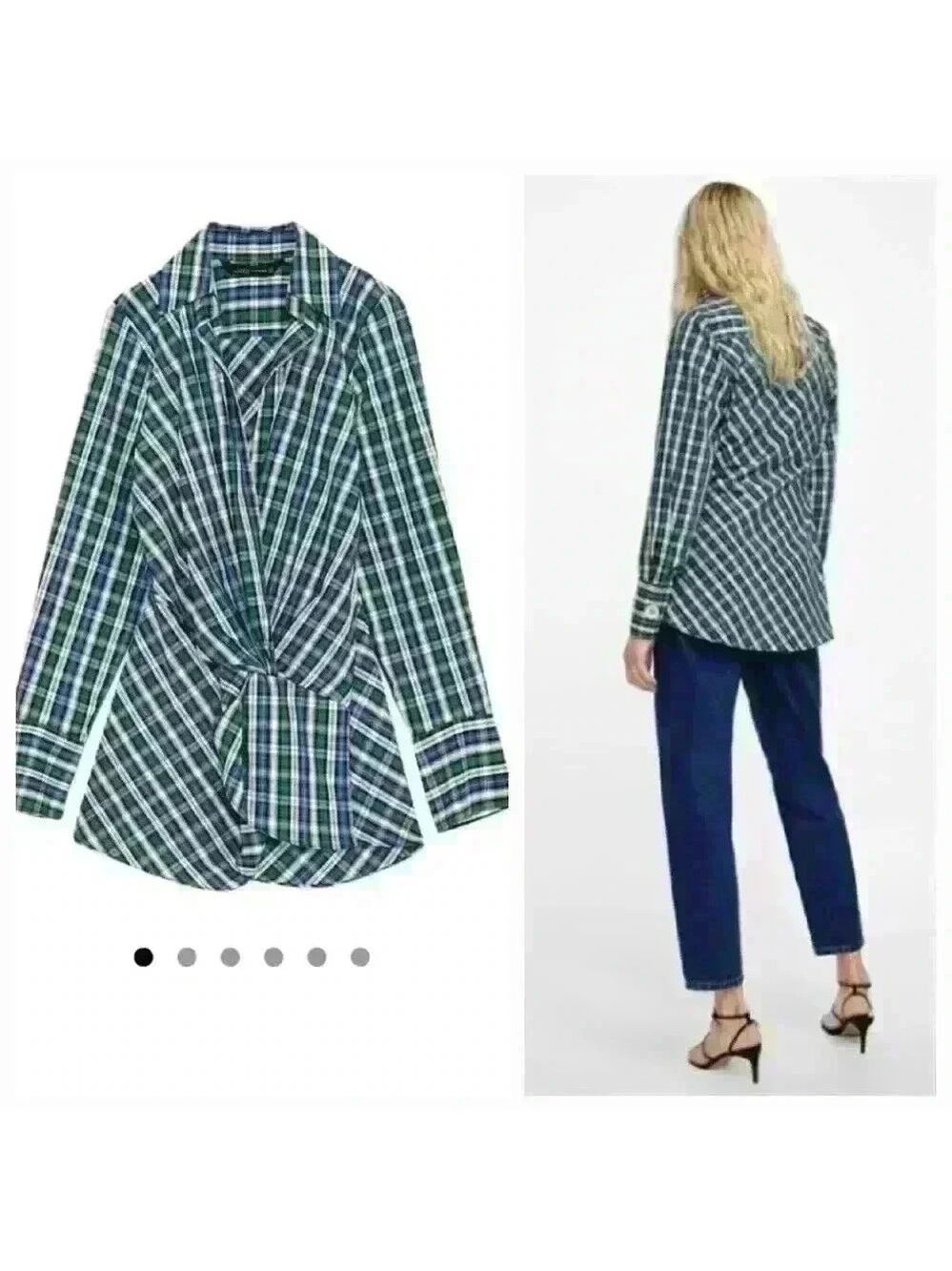Zara Open Front Plaid Shirt